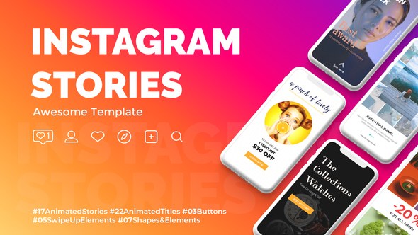 Instagram Stories Video Displays template preview