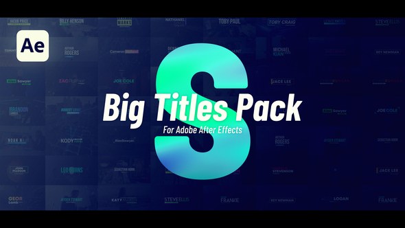 Videohive Big Titles Pack 56603390 Titles template preview