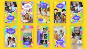 Videohive Kids School Instagram Story Openers template preview