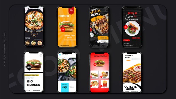 Videohive Food Instagram Stories 28449470 Product Promo template preview