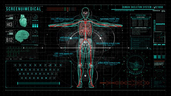 Videohive HUD700 Screen MEDICAL4 Elements template preview