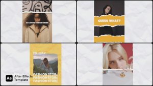 Videohive Ripped Paper Instagram Reels Product Promo template preview
