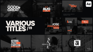 Videohive Various Titles 19 Titles template preview