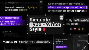 Videohive Typewriter Text Effect: Text Box, Word Highlight, Custom Cursor, With FX Panel on a Single Layer Titles template preview
