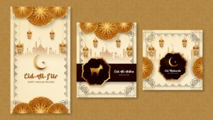 Videohive Ramadan & Eid Intro Instagram 3 in 1 Broadcast-packages template preview