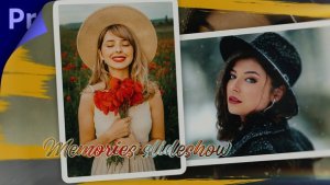 Photo Slideshow Brush Slideshow Premiere Pro template preview