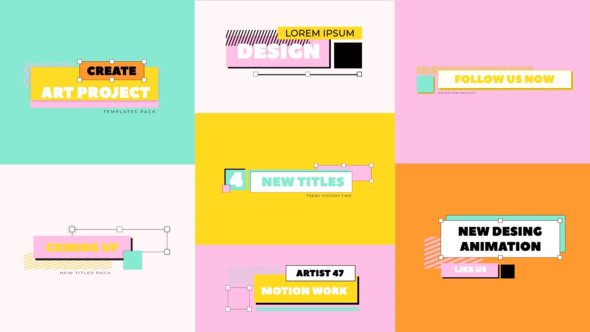 Videohive Colorful Titles 45219022 Titles template preview