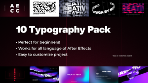 Videohive 10 Excellent Typography Pack | After Effects Titles template preview