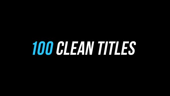 Videohive 100 Clean Titles Elements template preview