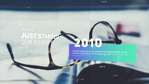 Videohive Timeline Slideshow Video Displays template preview
