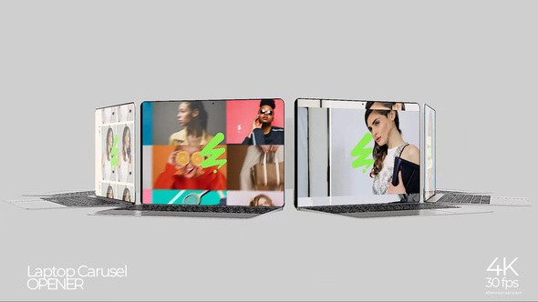 Videohive Laptop Carousel Opener Openers template preview