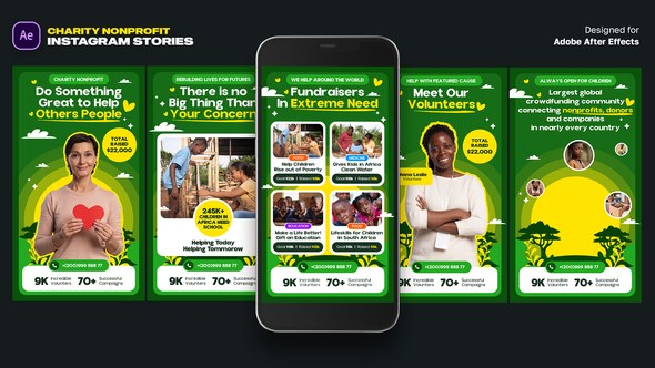 Videohive Charity Nonprofit Instagram Stories Product Promo template preview