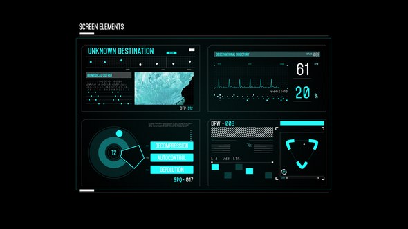 Videohive HUD Screen Map Control Infographics template preview