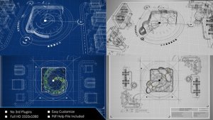 Videohive Digital Blueprint Reveal Logo Logo Stings template preview