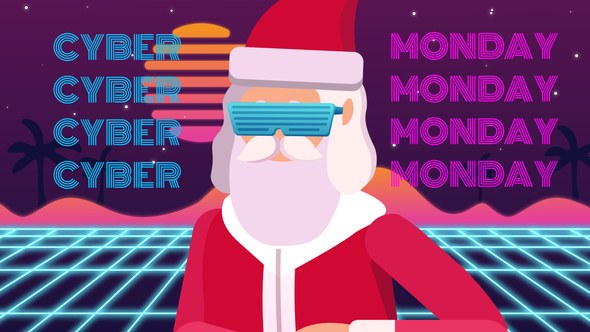 Cyber Monday Promo Video Displays template preview
