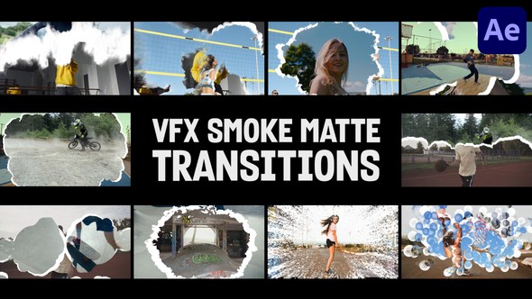 Videohive VFX Smoke Matte Transitions for After Effects Elements template preview