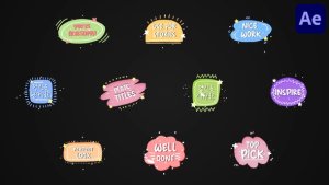 Videohive Colorful Plate Titles for After Effects Titles template preview