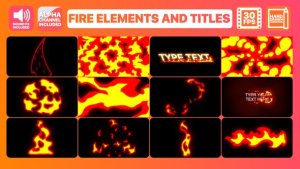 Fire Elements And Titles | After Effects Video Displays template preview