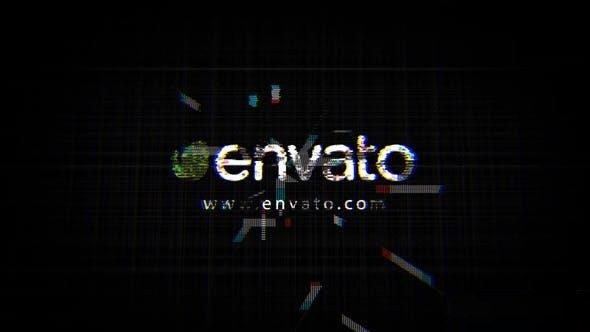 Videohive Technological Glitch Logo Stings template preview