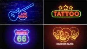 Videohive Neon Signs V2 Titles template preview