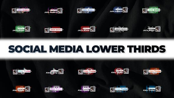 Videohive Social Media Lower Thirds 57130584 Titles template preview