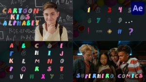 Videohive Colorful Cartoon Kids Alphabet | After Effects Titles template preview