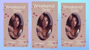 Valentines Day Vertical Intro Premiere Pro template preview