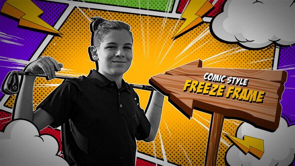 Videohive Freeze Frame | Comic Style Intro Openers template preview