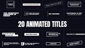 Videohive Animated Titles 47154333 Titles template preview