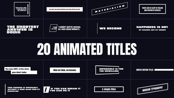 Videohive Animated Titles 47154333 Titles template preview