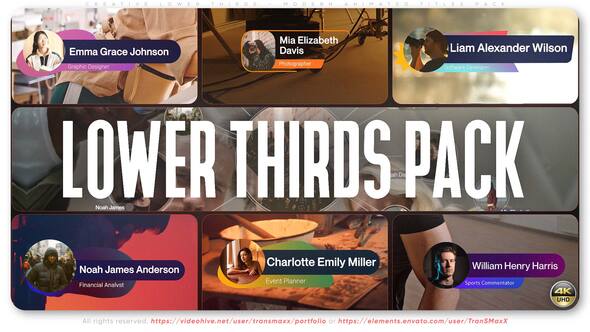 Videohive Creative Lower Thirds - Modern Animated Titles Pack Elements template preview