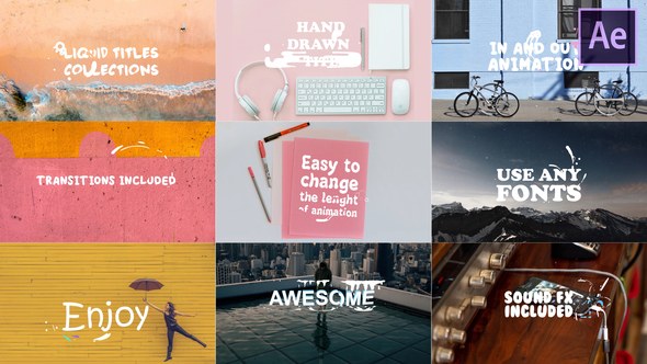 Videohive Liquid Titles Collection | After Effects Template Titles template preview