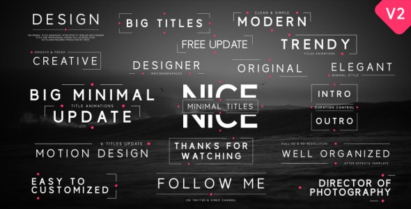 Big Minimal Titles Video Displays template preview