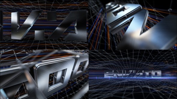 Videohive Brushed Metal Logo Text Reveal Logo Stings template preview