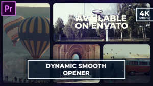 Slow Multiscreen Gallery Opener | Stylish Gallery Intro MOGRT for Premier Pro Premiere Pro template preview