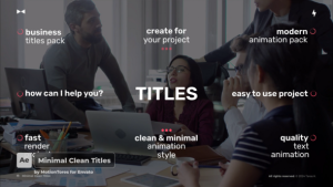 Videohive Minimal Clean Titles  AE Titles template preview