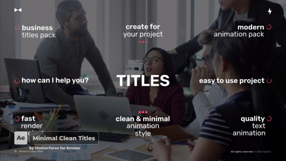 Videohive Minimal Clean Titles  AE Titles template preview