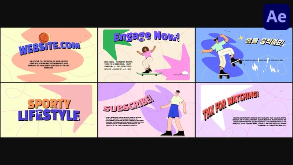 Videohive Sport Explainer Slides for After Effects Openers template preview