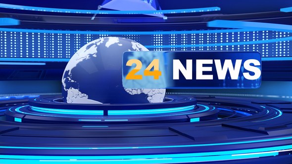 Videohive 24 news opener with looped background Broadcast-packages template preview