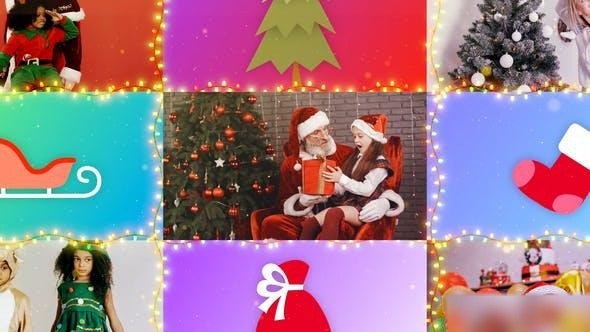 Videohive Christmas Lights Opener Openers template preview