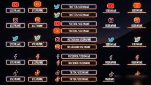 Videohive Energetic Neon Social Media Lower Third Openers template preview
