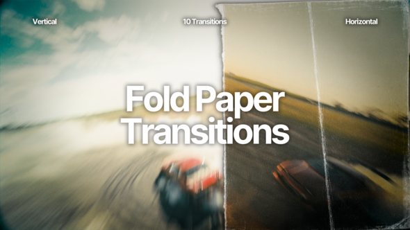 Videohive Fold Paper Transitions 58259208 Elements template preview