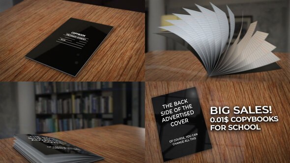 Videohive Copybook Journal Book Seller Product Promo template preview