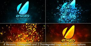 Videohive Cinematic Fire Shatter Logo Logo Stings template preview