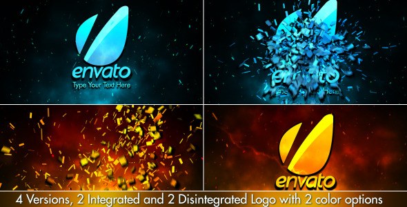 Videohive Cinematic Fire Shatter Logo Logo Stings template preview