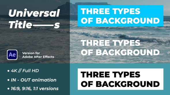 Videohive Universal Titles 45453715 Titles template preview