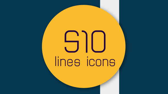 Videohive 510 Line Icons Elements template preview