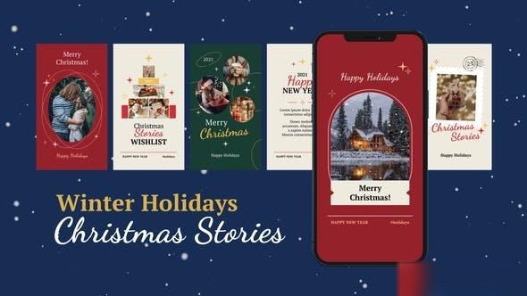 Videohive Winter Holidays Christmas Stories Openers template preview