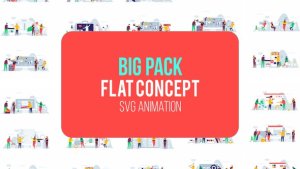 Big Pack Of Flat Concept Video Displays template preview
