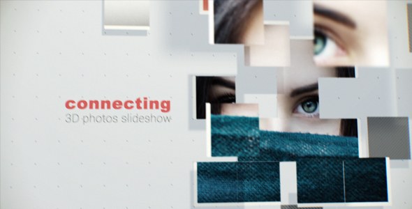 Videohive Connecting 3D Photos Slideshow Video Displays template preview